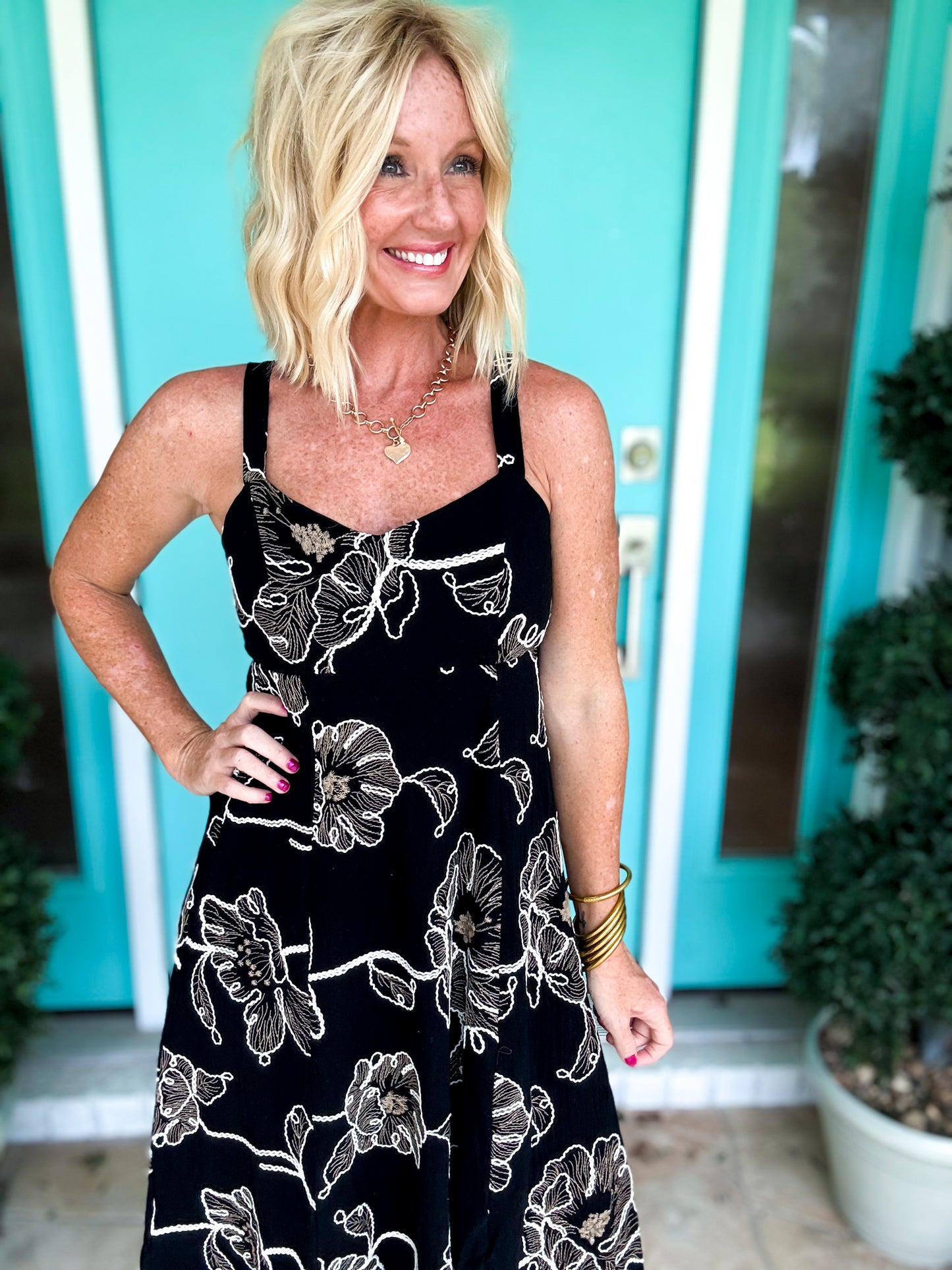 Florals Stitched In The Night Dress