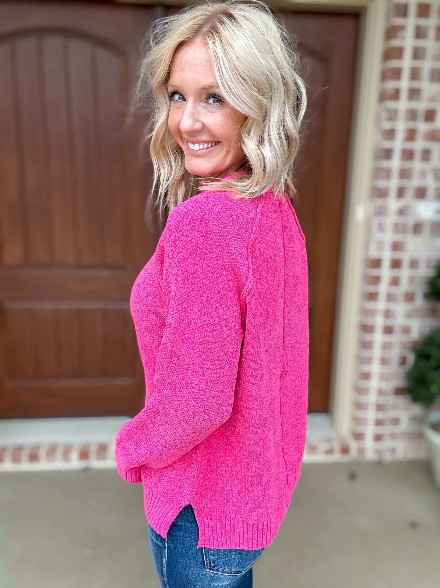 Chelsy Chenille Raglan Sweater