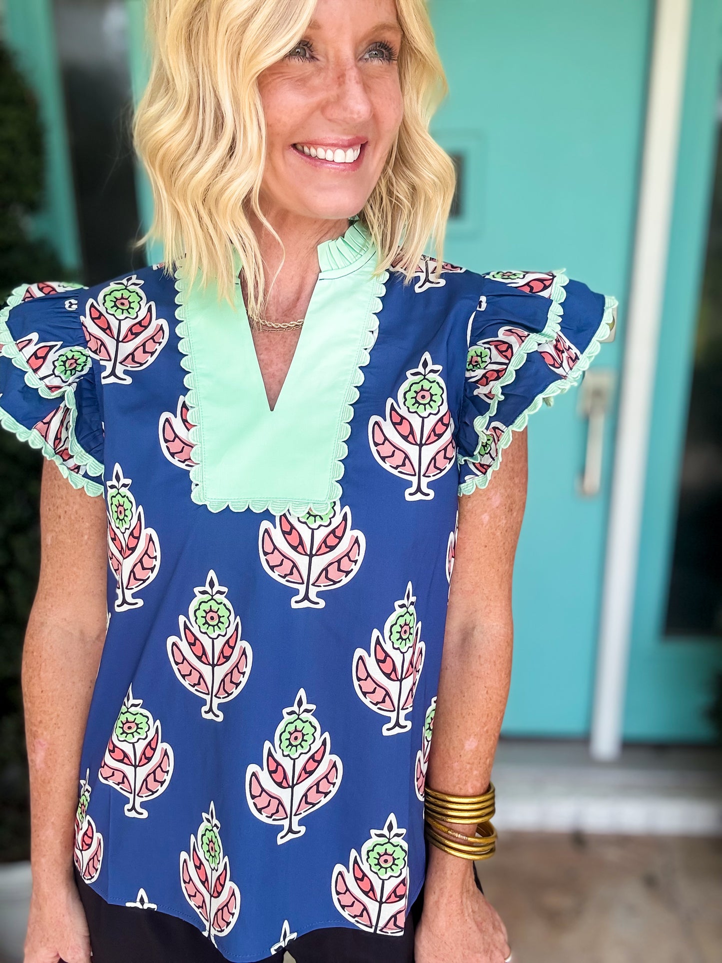 Blooming Scallop Blouse