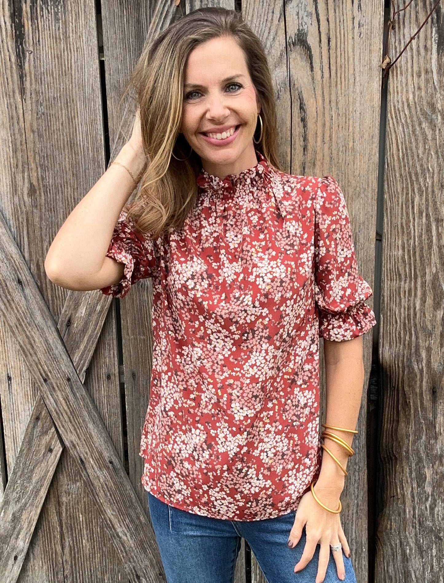 Rustic Floral Vibes Blouse