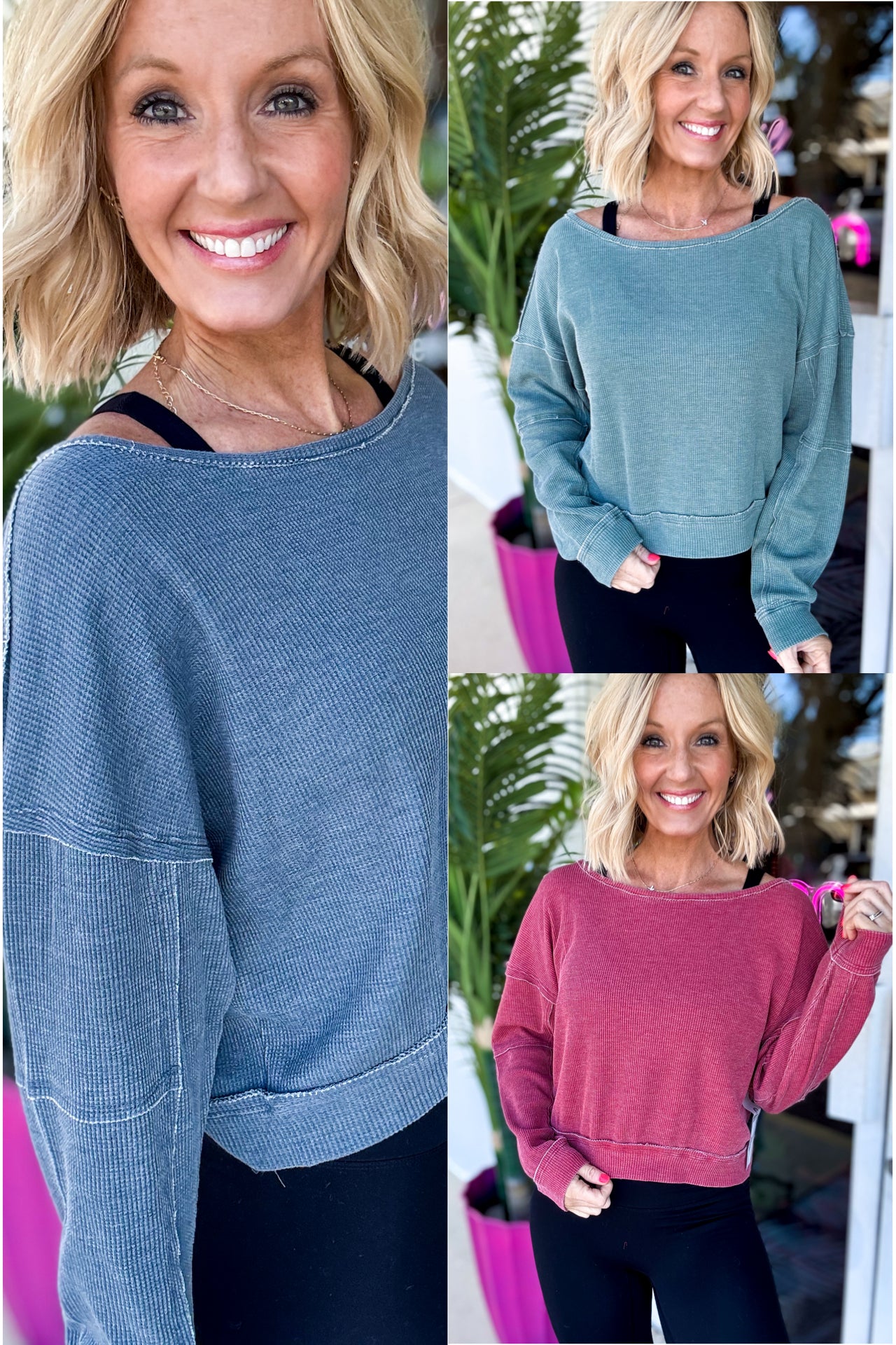 Bare Edge Boatneck Pullover by Mono B