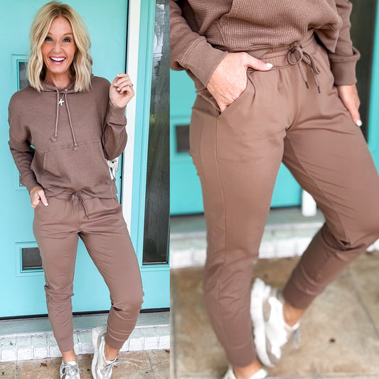 Micro Fleece Lined Joggers *Tan*