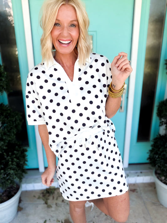 Dotty Chic Skirt Set