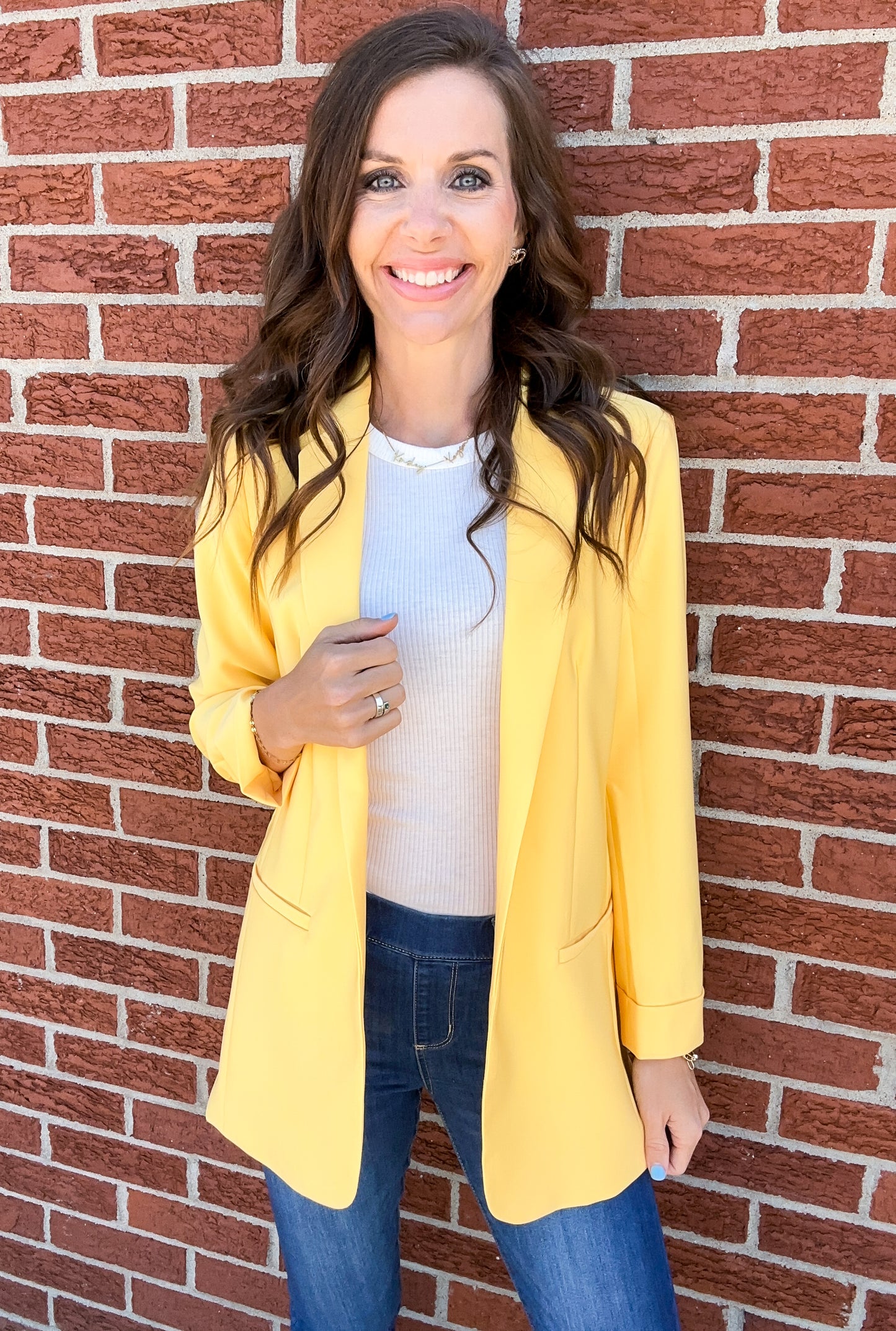 All Business Blazer -- Yellow