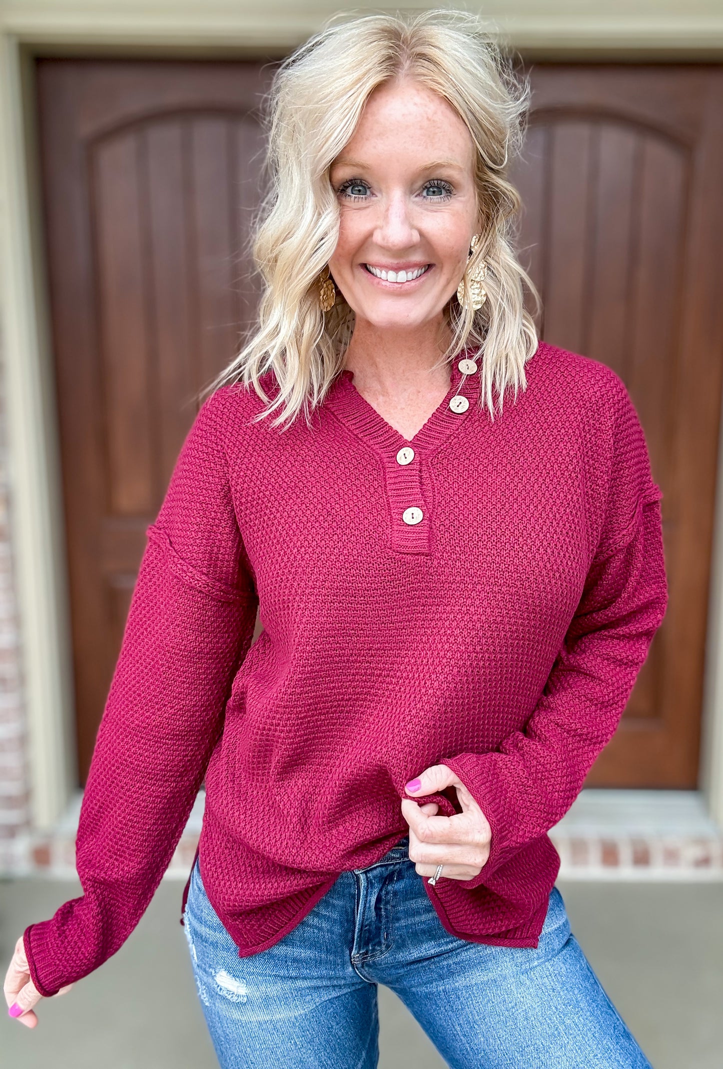 Bertha Basic Henley Sweater