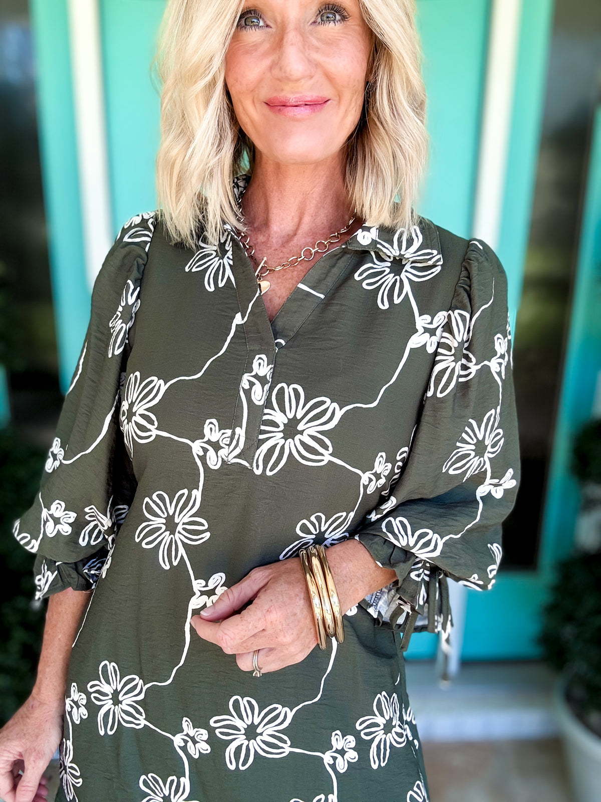 Olive Bloom Dress