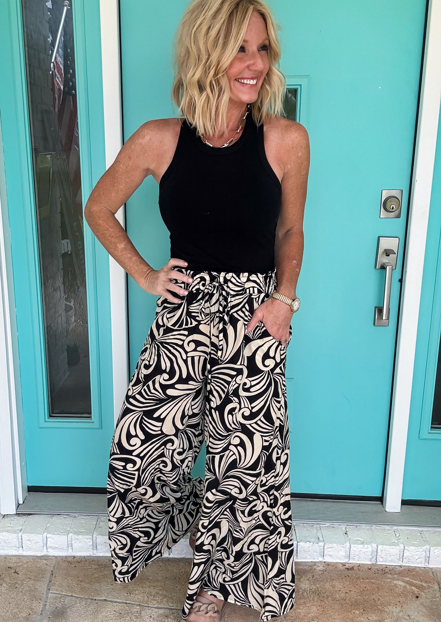 Dizzy Drape Wide Leg Pants