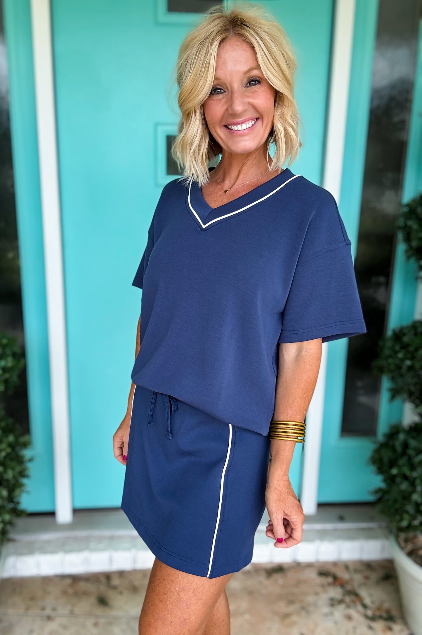Line Drive Scuba Skort Set