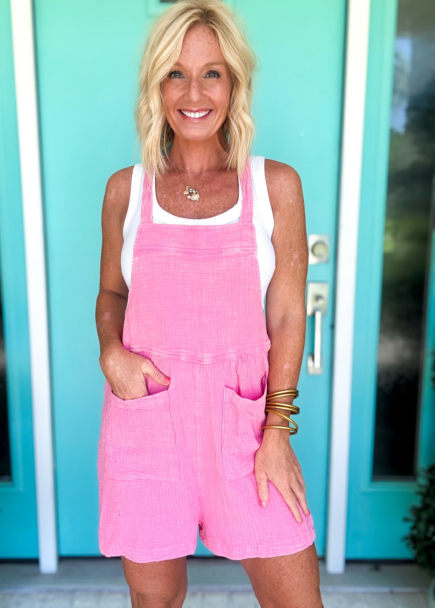 Georgia Gauze Overall Romper