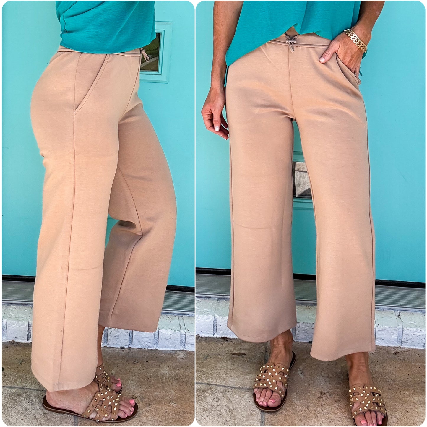 Straight Up Scuba Cropped Flares