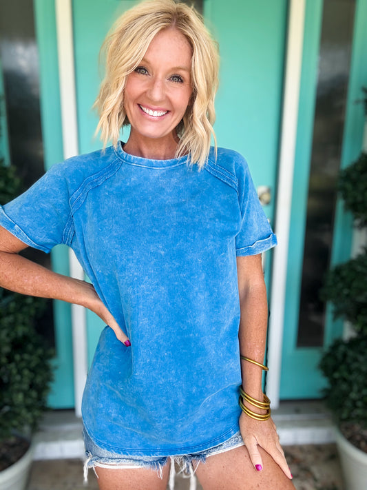 Live In It Curved Hem Tee