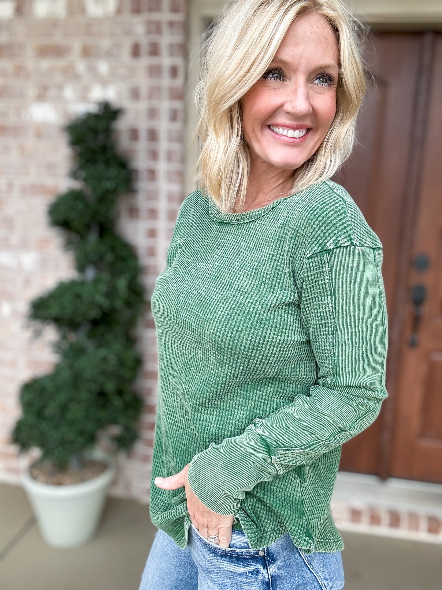 Wobble Baby Waffle Knit Top