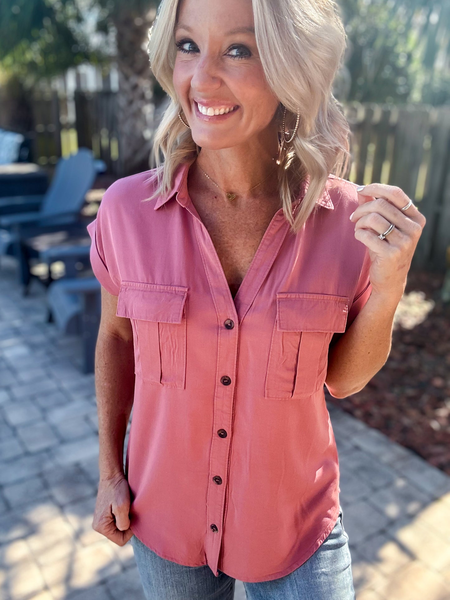 The 9-5 Workday Button Up Top