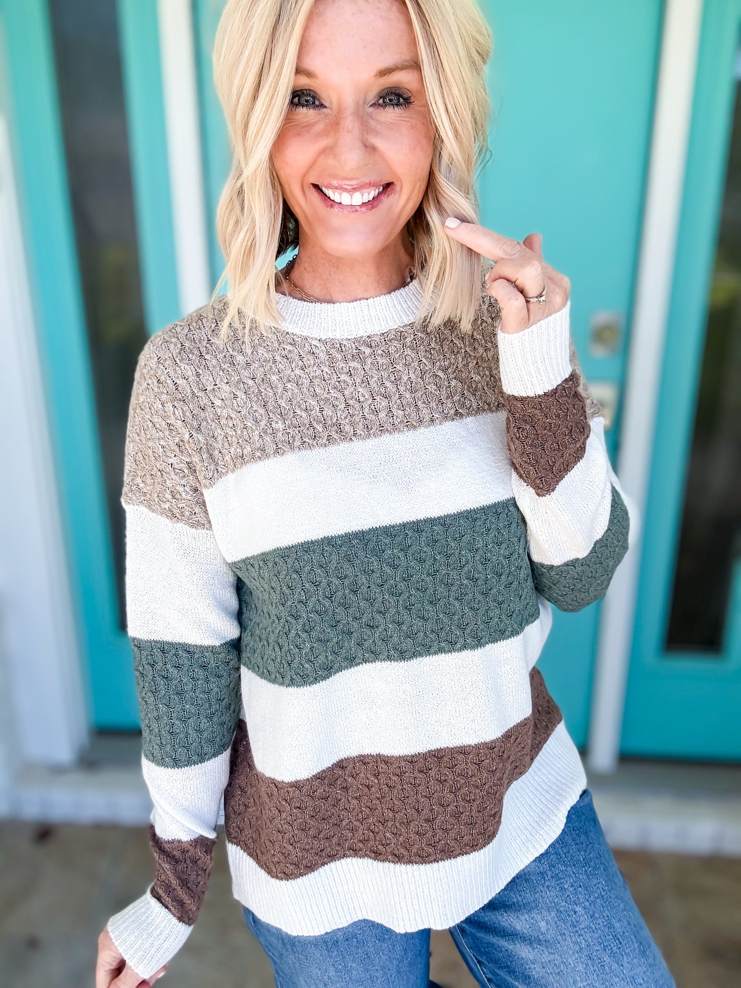 Snuggle Season Block Sweater