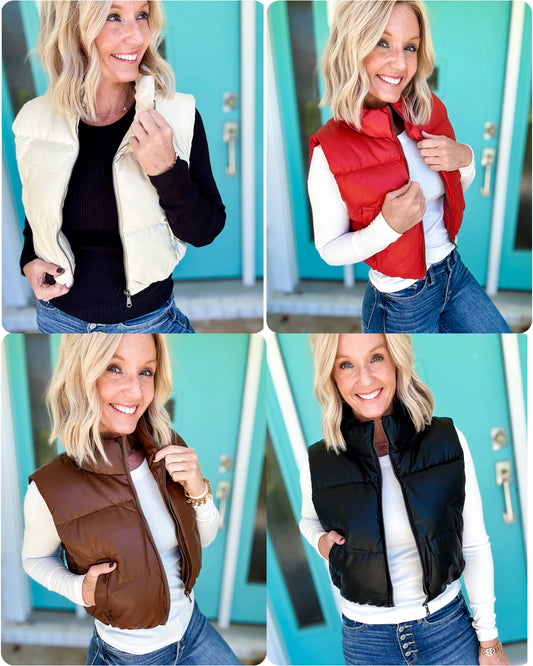 Faux Fierce Puffer Vest