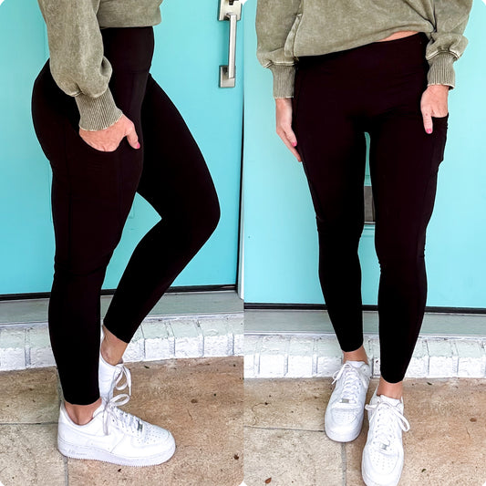Black Butter Leggings w/ Pockets