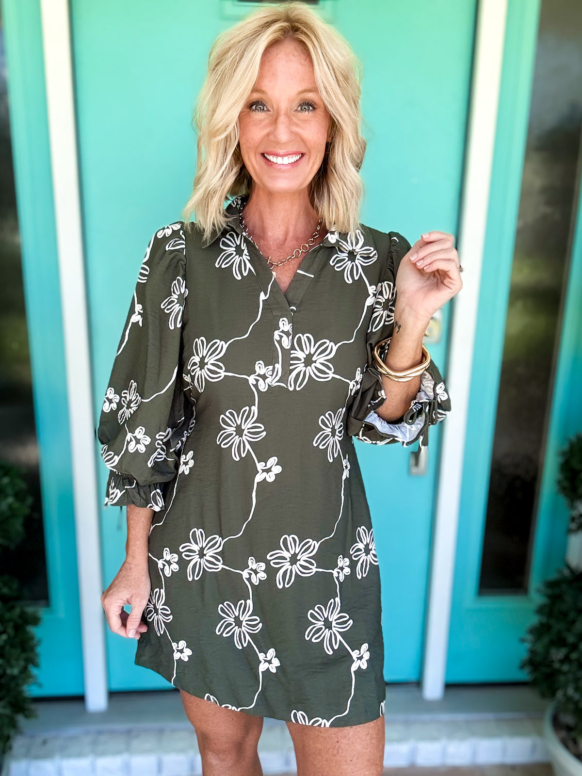 Olive Bloom Dress