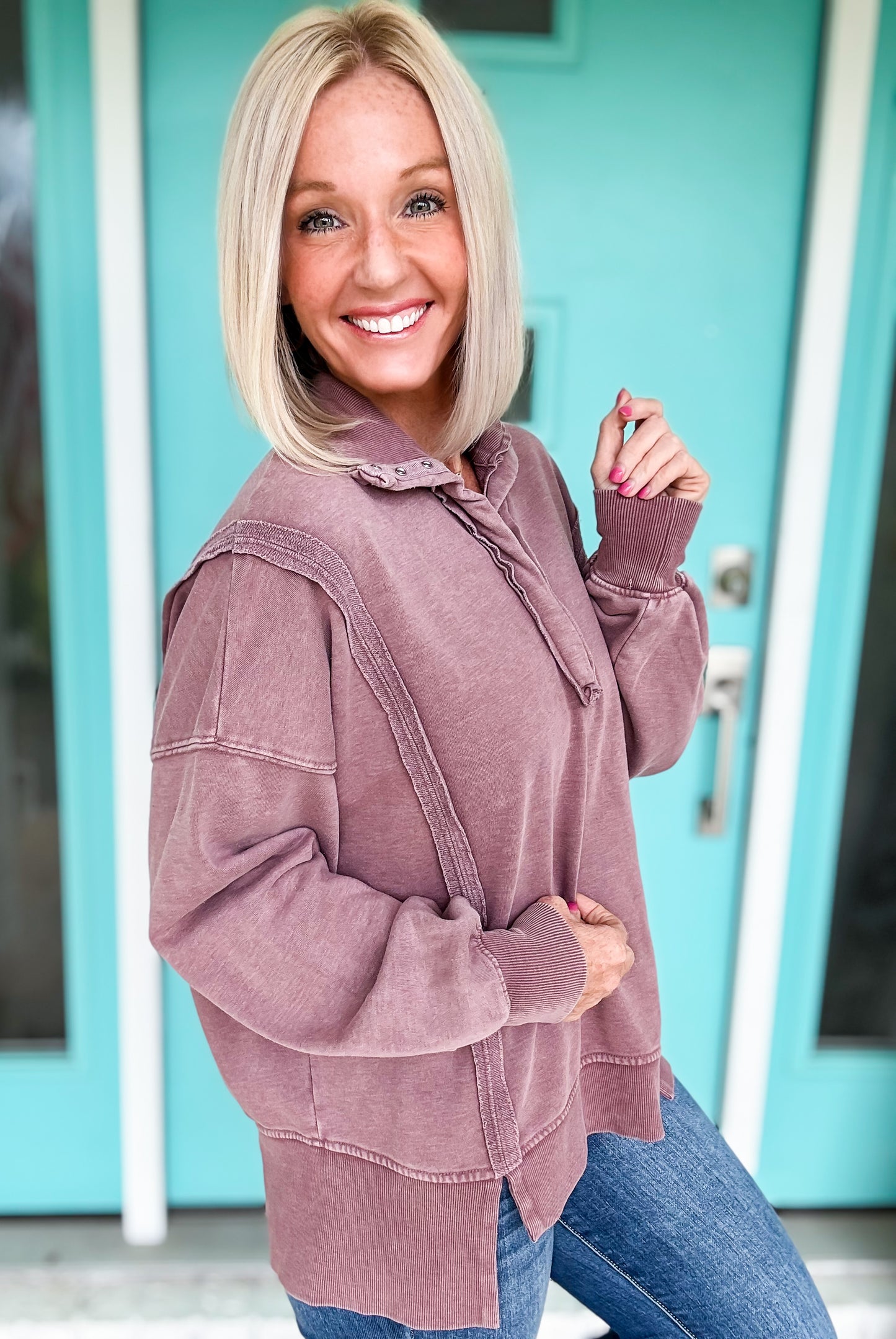 Autumn Haven Henley Pullover