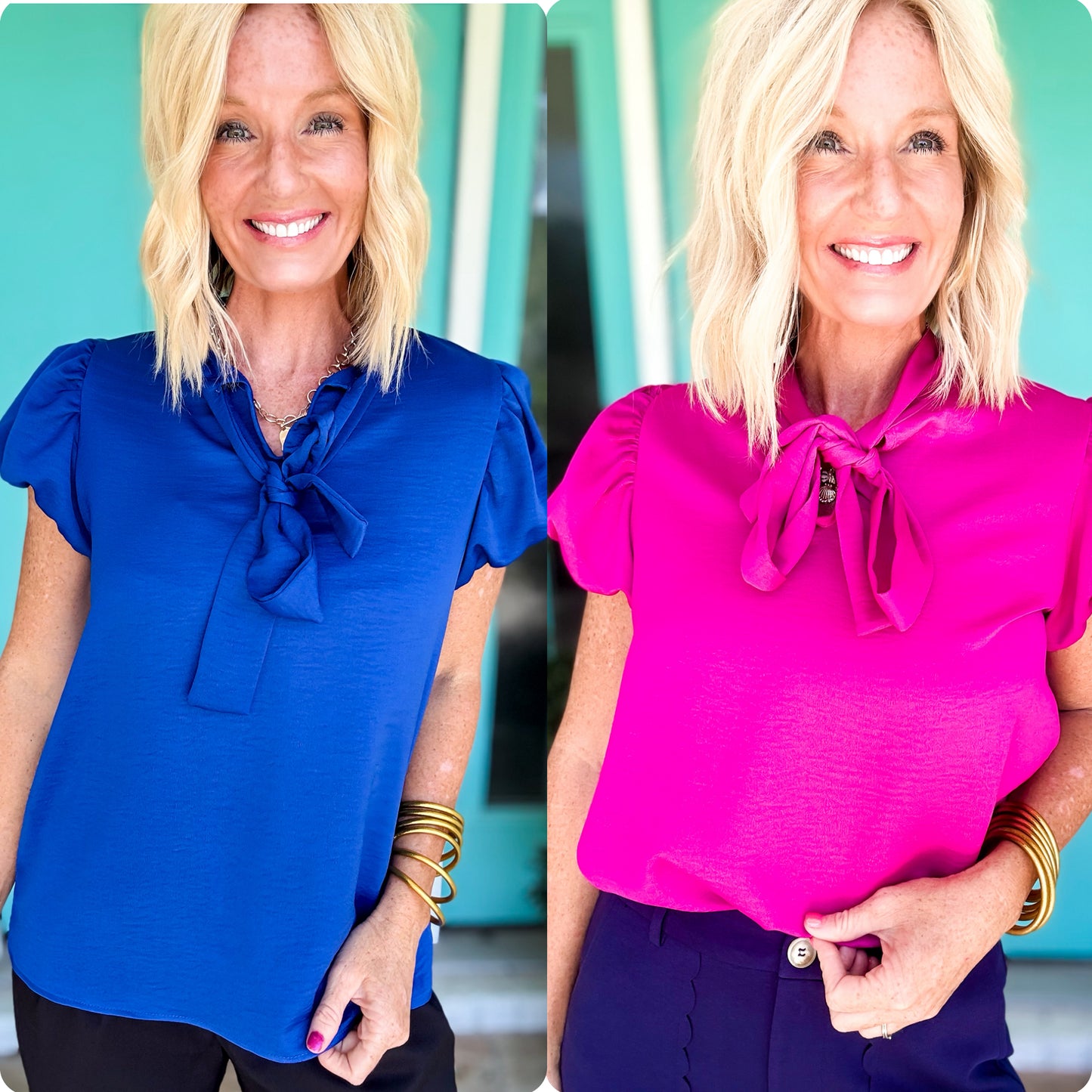 Satin Bow Belle Blouse