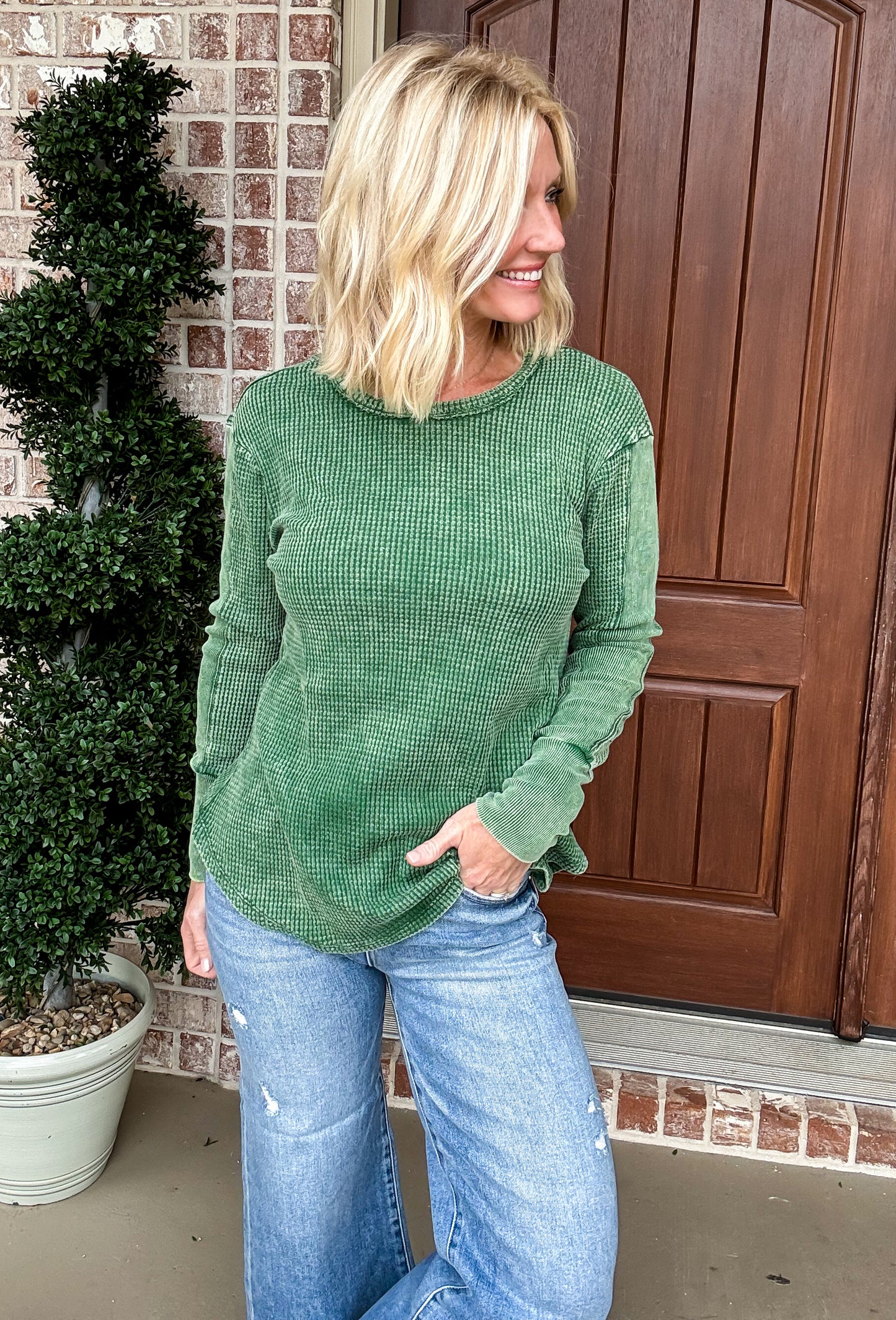 Wobble Baby Waffle Knit Top