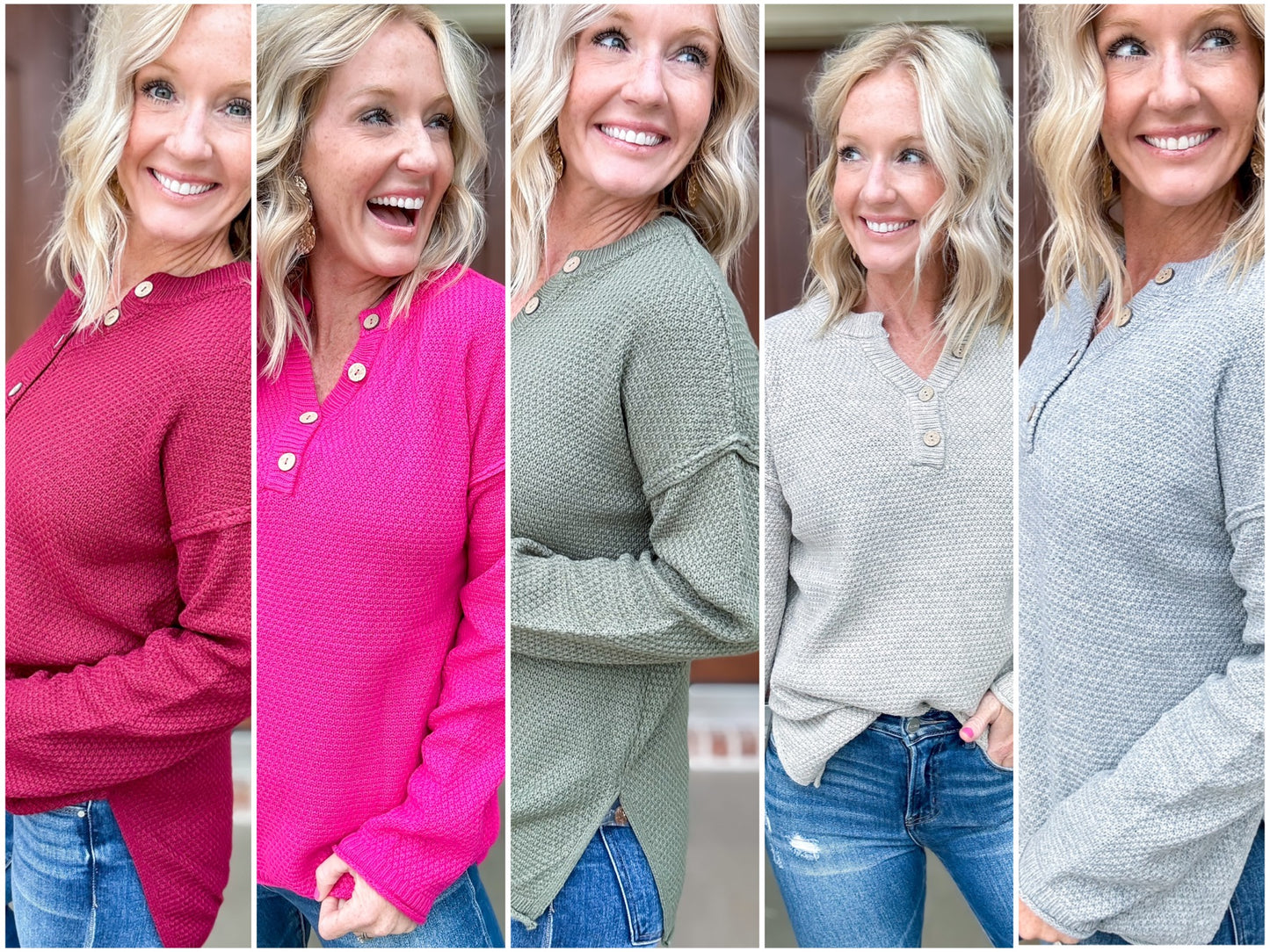 Bertha Basic Henley Sweater