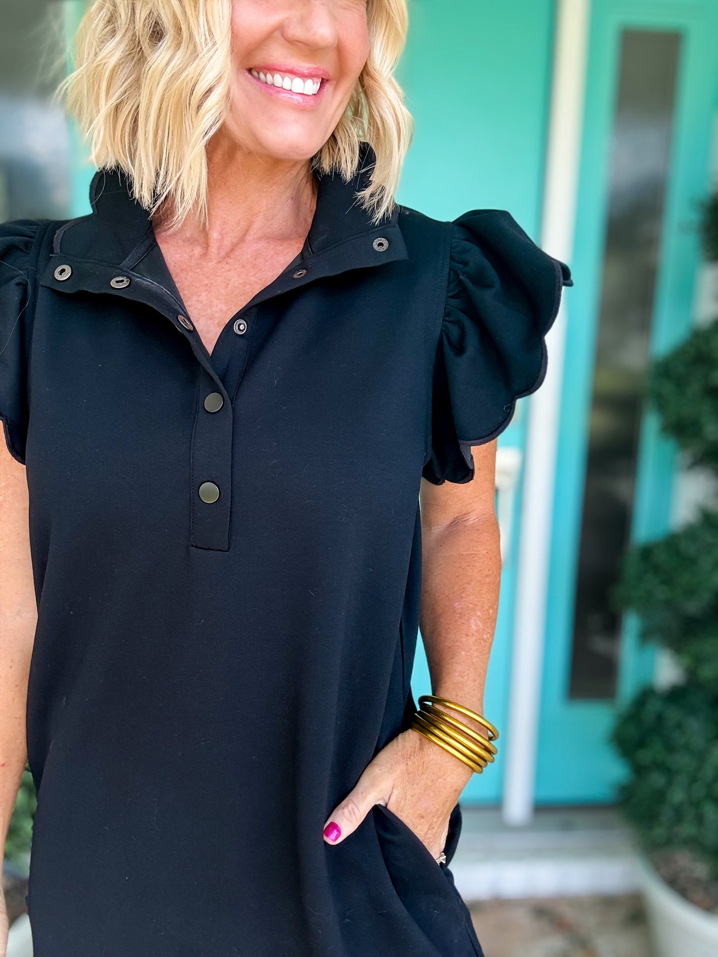 Brunch Babe Scalloped Dress