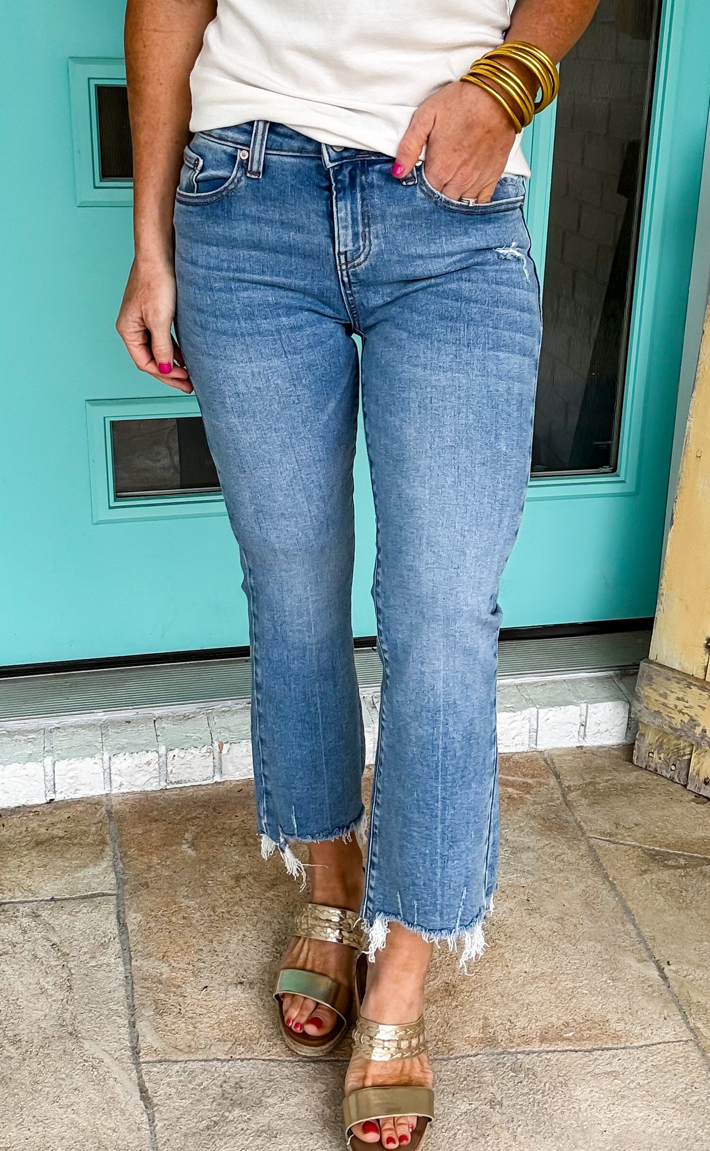 Weekend Flare Cropped Jeans