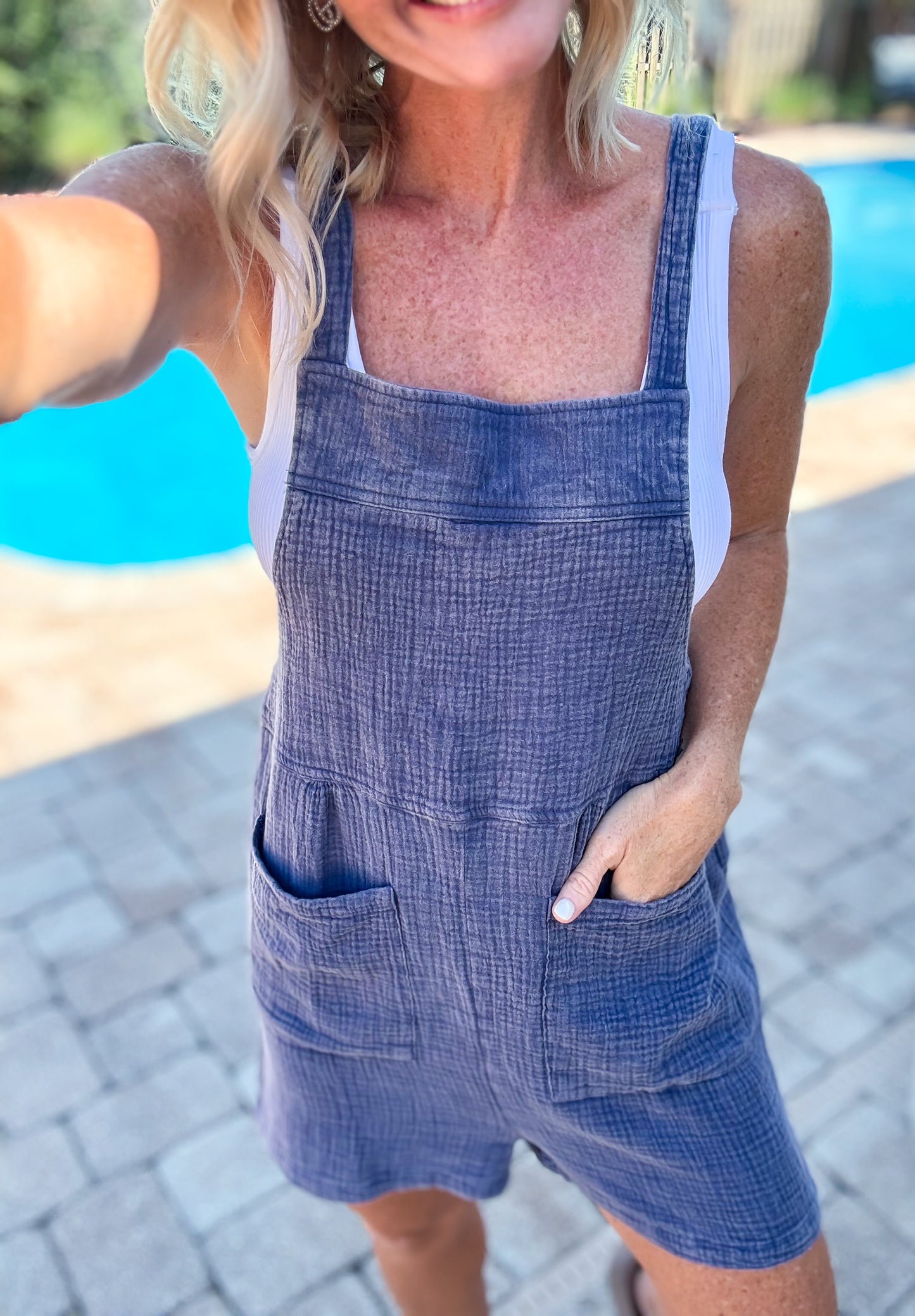 Georgia Gauze Overall Romper