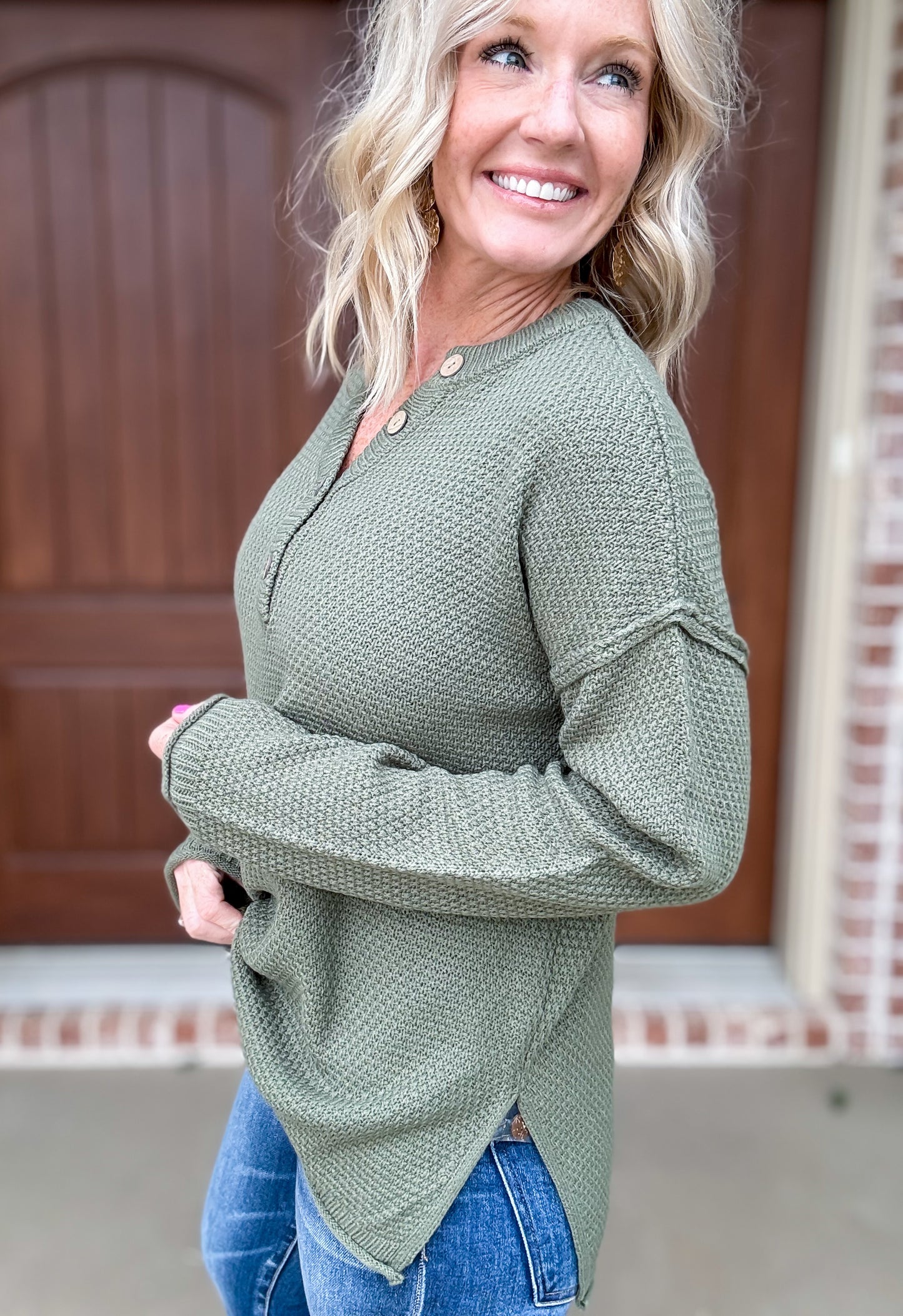 Bertha Basic Henley Sweater