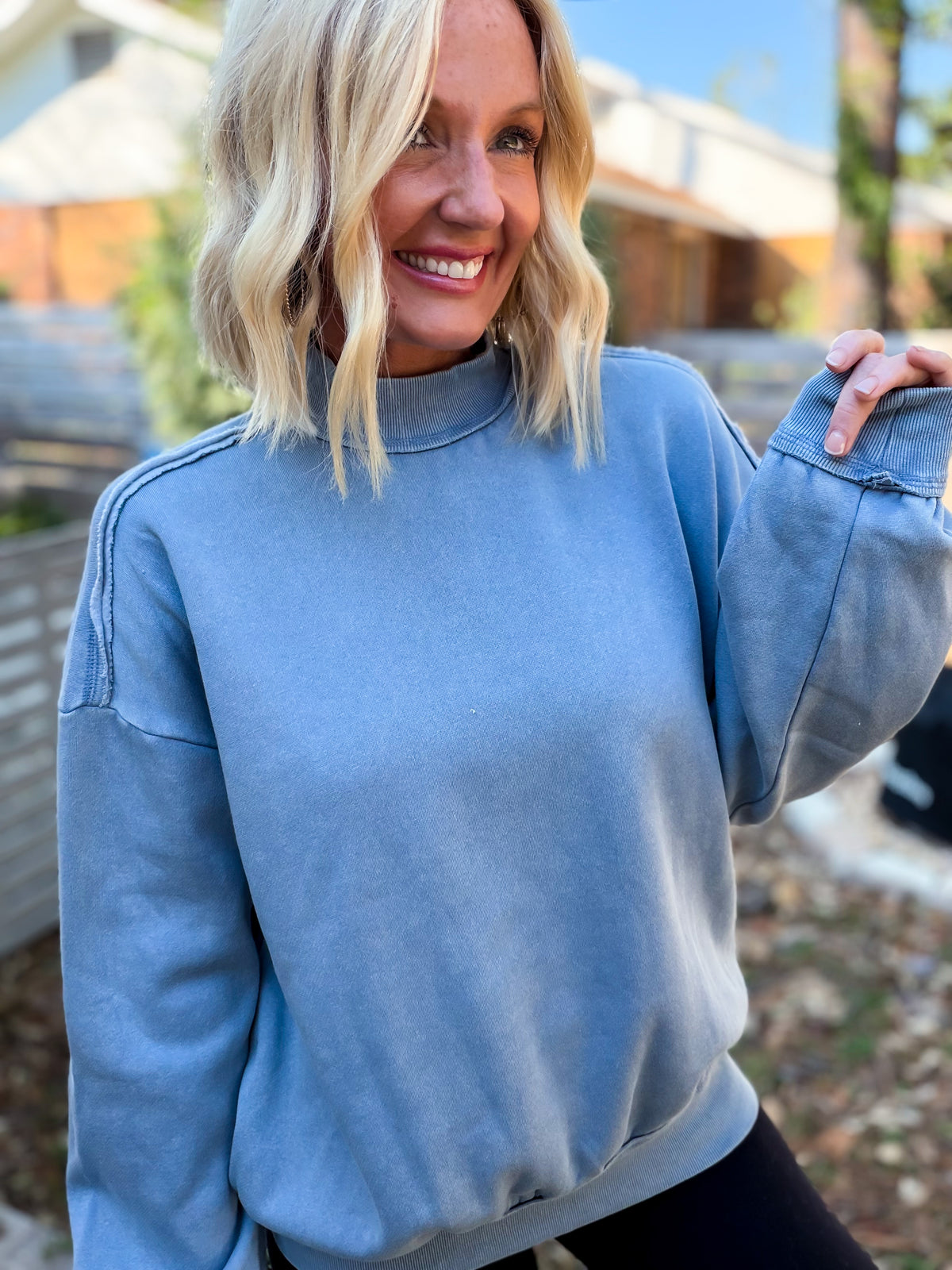 Crisp Air Mock Neck Sweatshirt