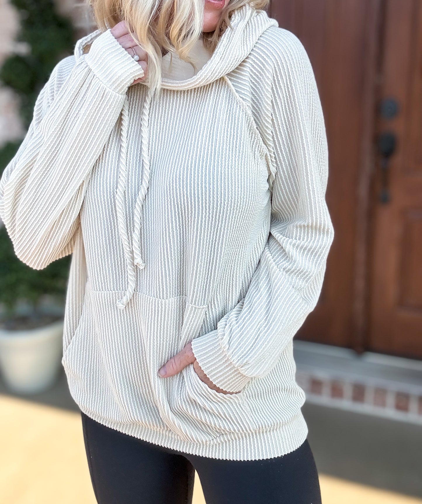 Leggings Approved Ribbed Hoodie