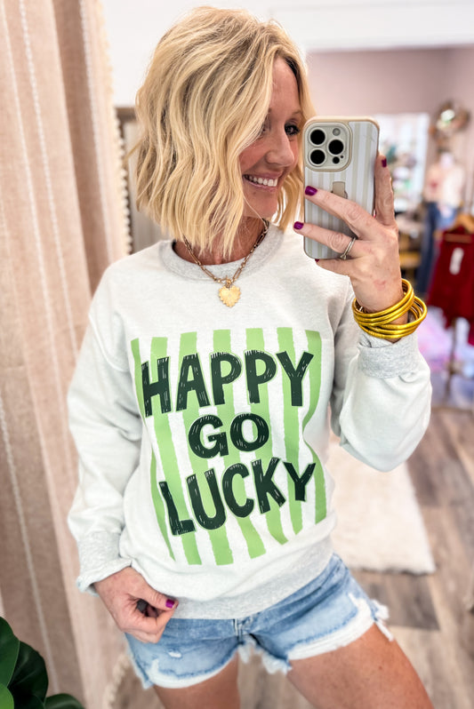 Happy Go Lucky Inside Out Sweatshirt