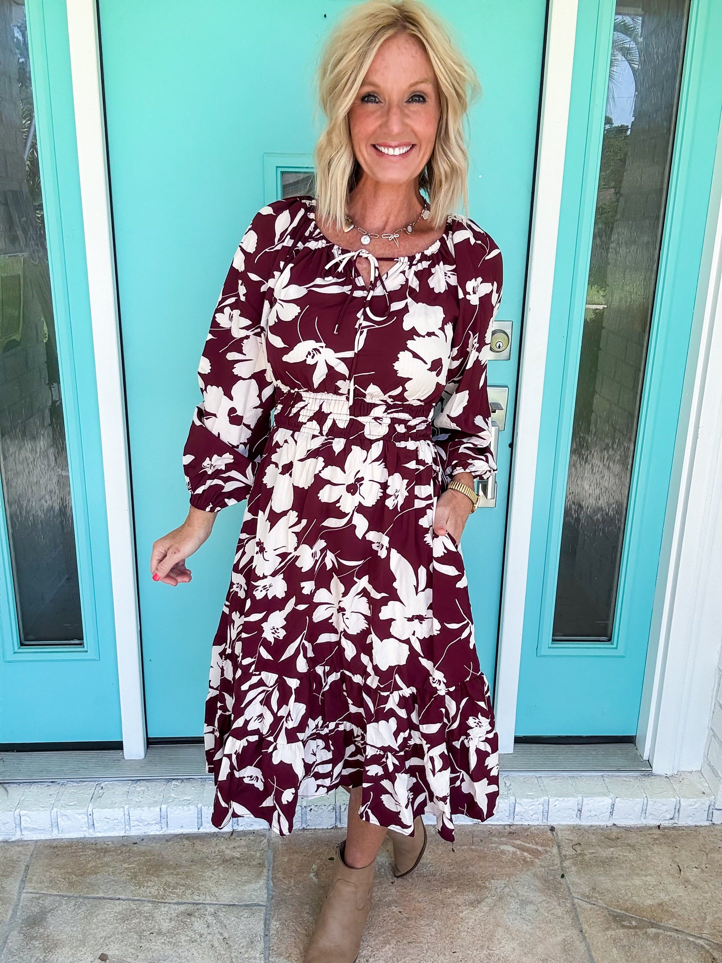 Petal Pour Floral Midi Dress