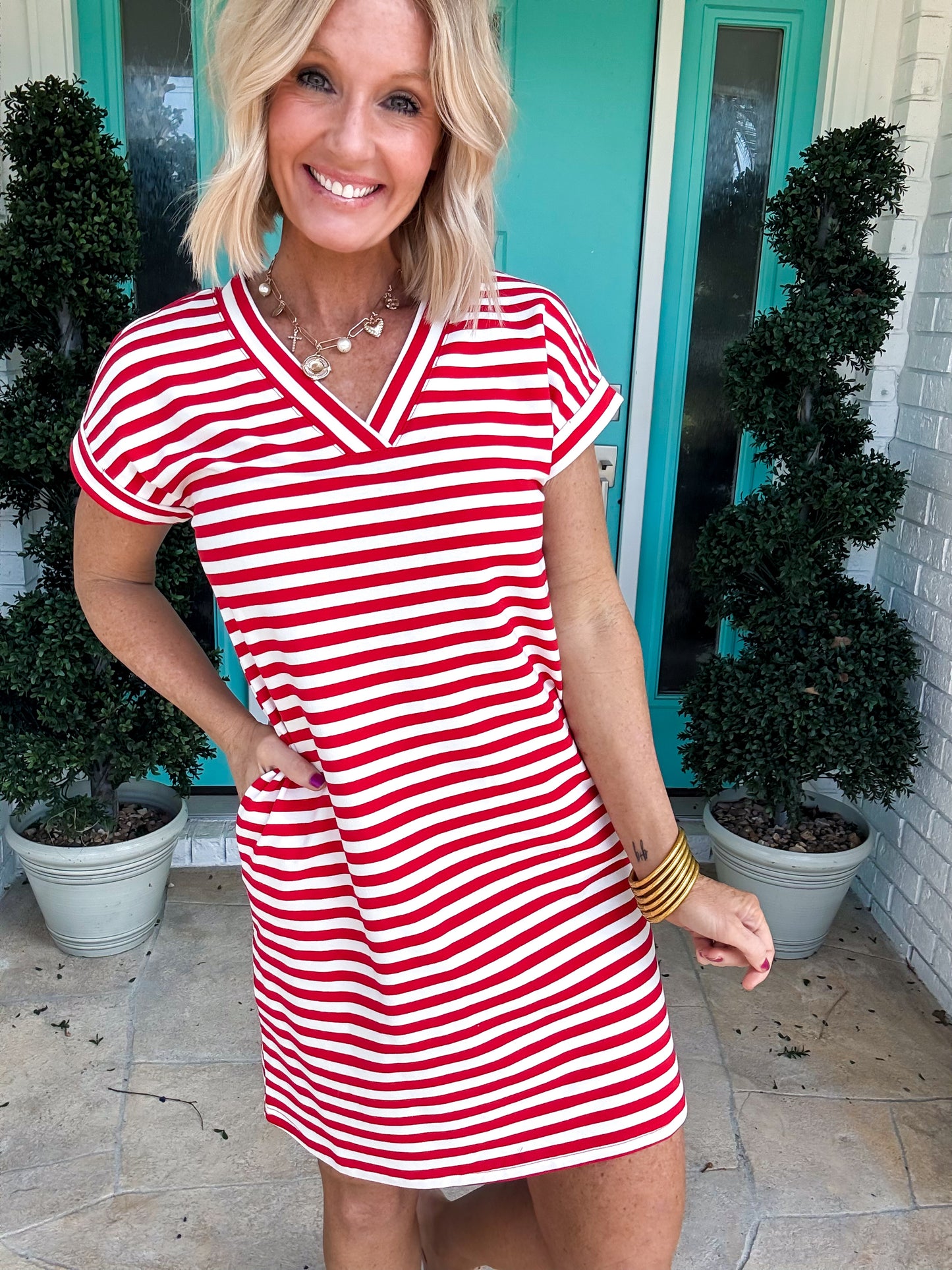 BBQ Weather Striped Dress