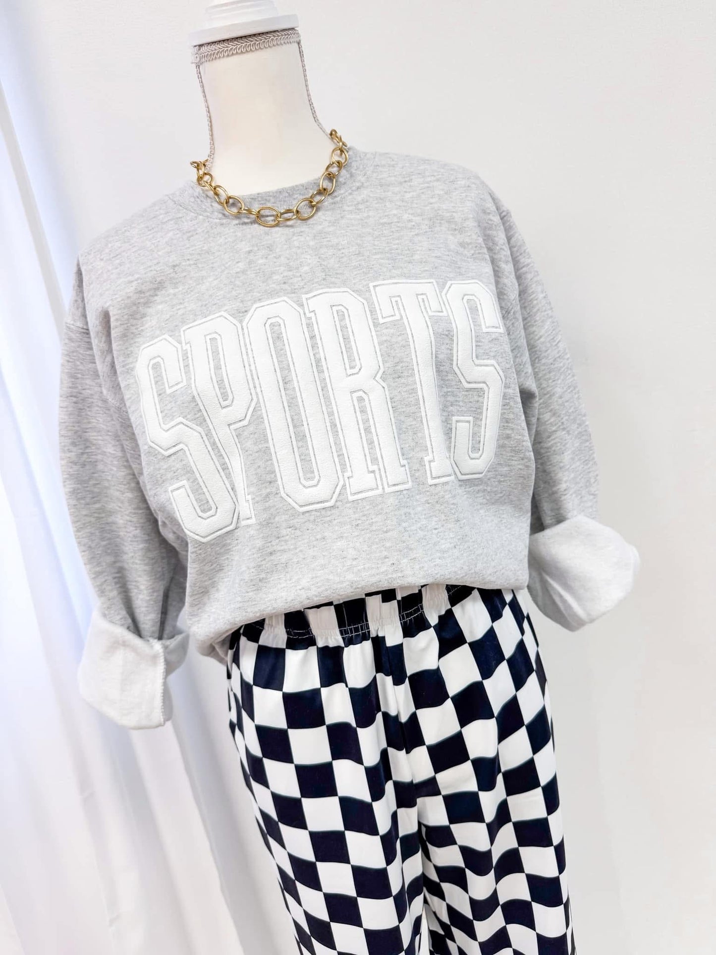 Puff Print Sports Sweatshirt