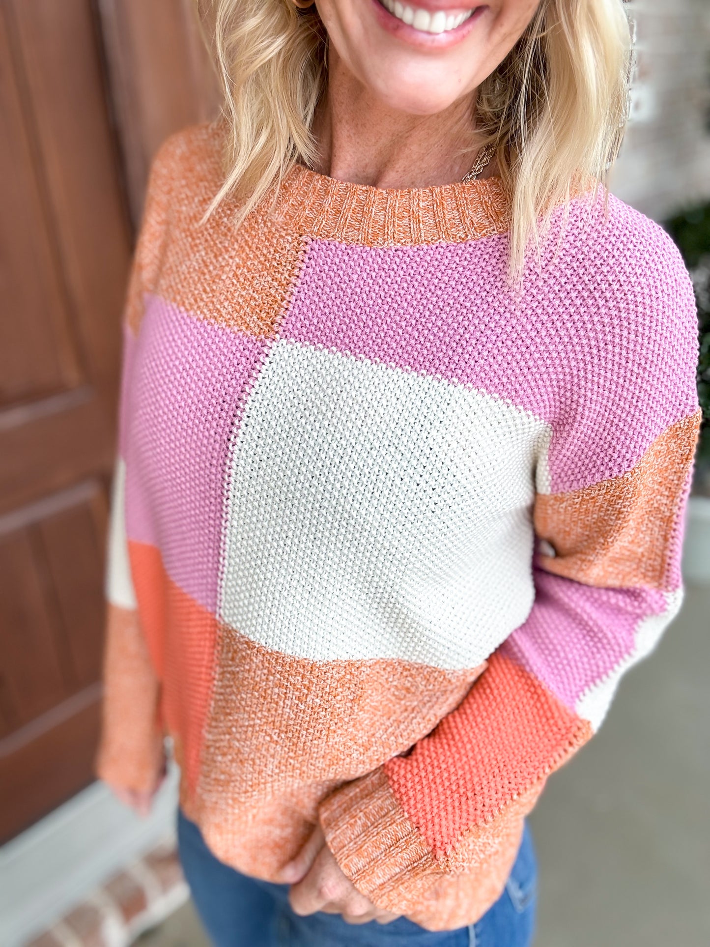 Color Block Sherbert Sweater