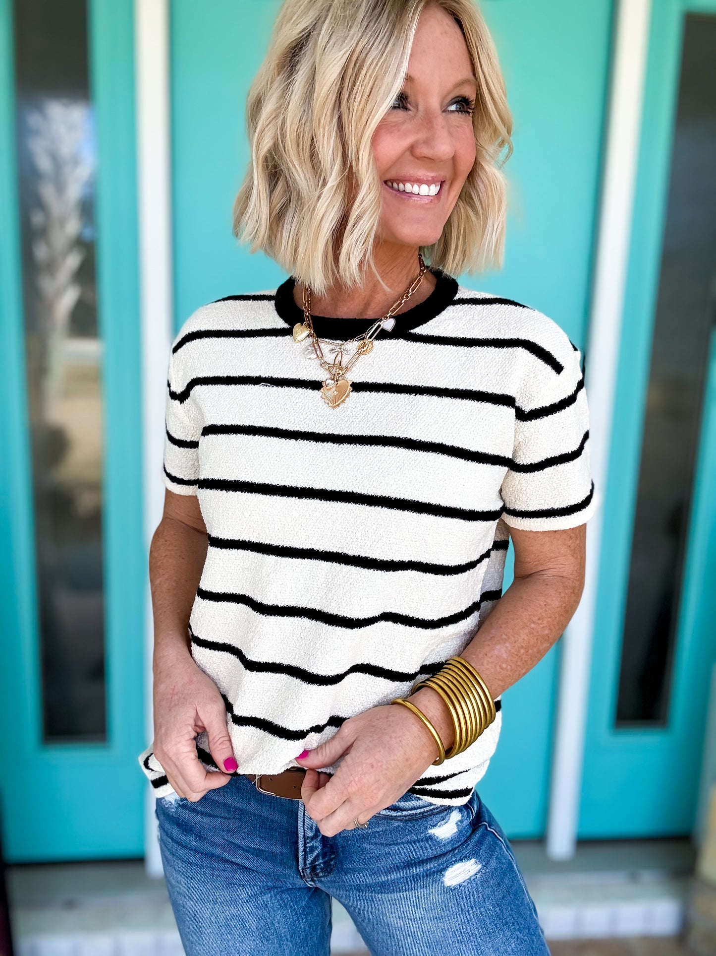 Everyday Striped Sweater Tee