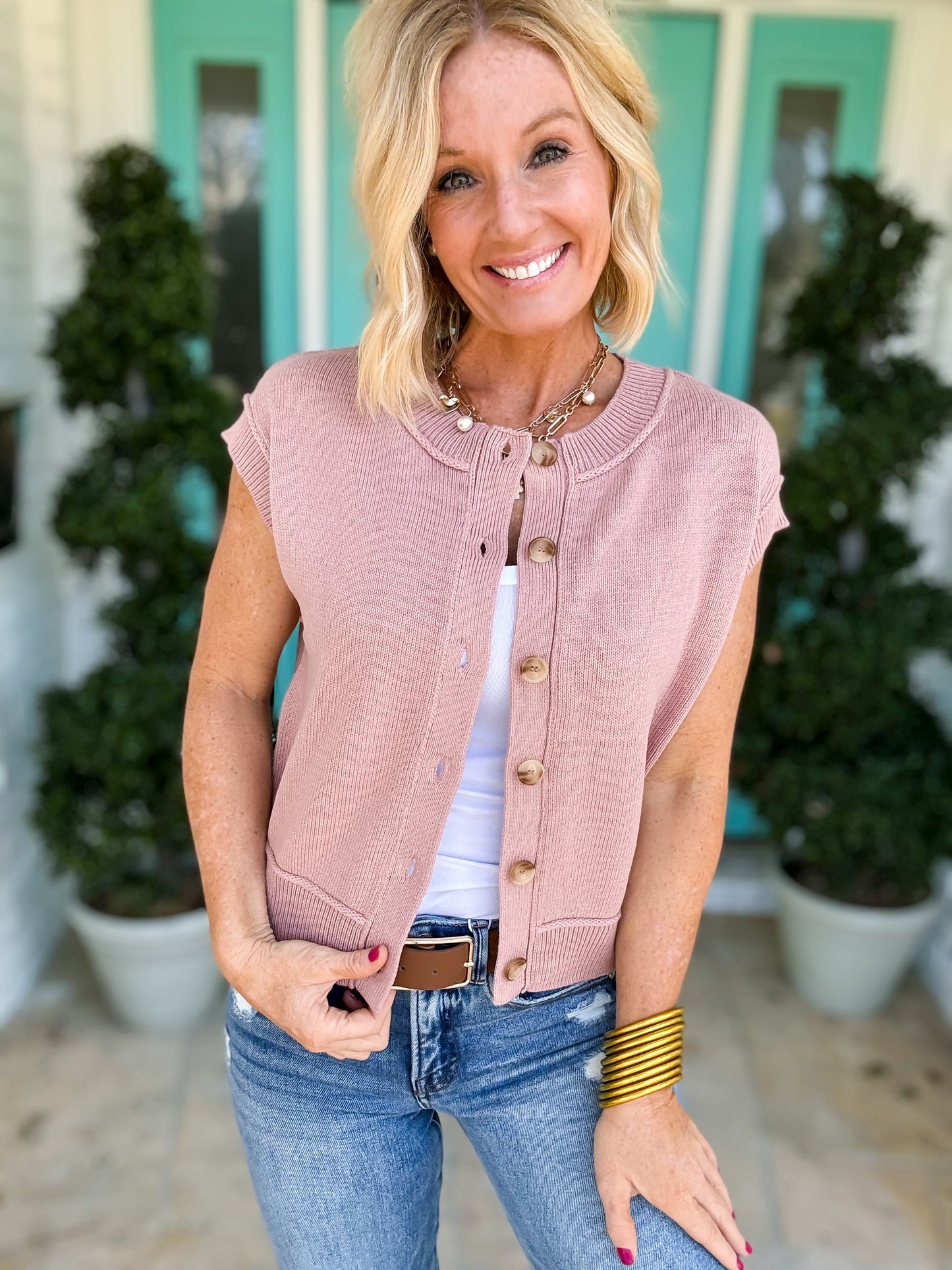 Mauve Spring Cardigan