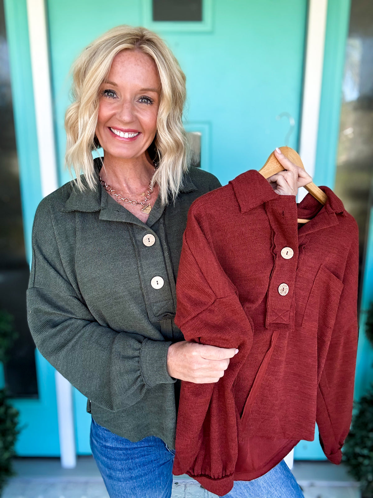 Easy Living Collared Sweater