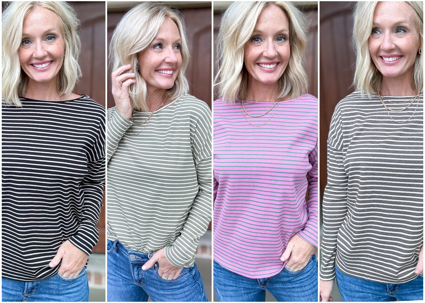 Rosalie Ribbed Stripe Top