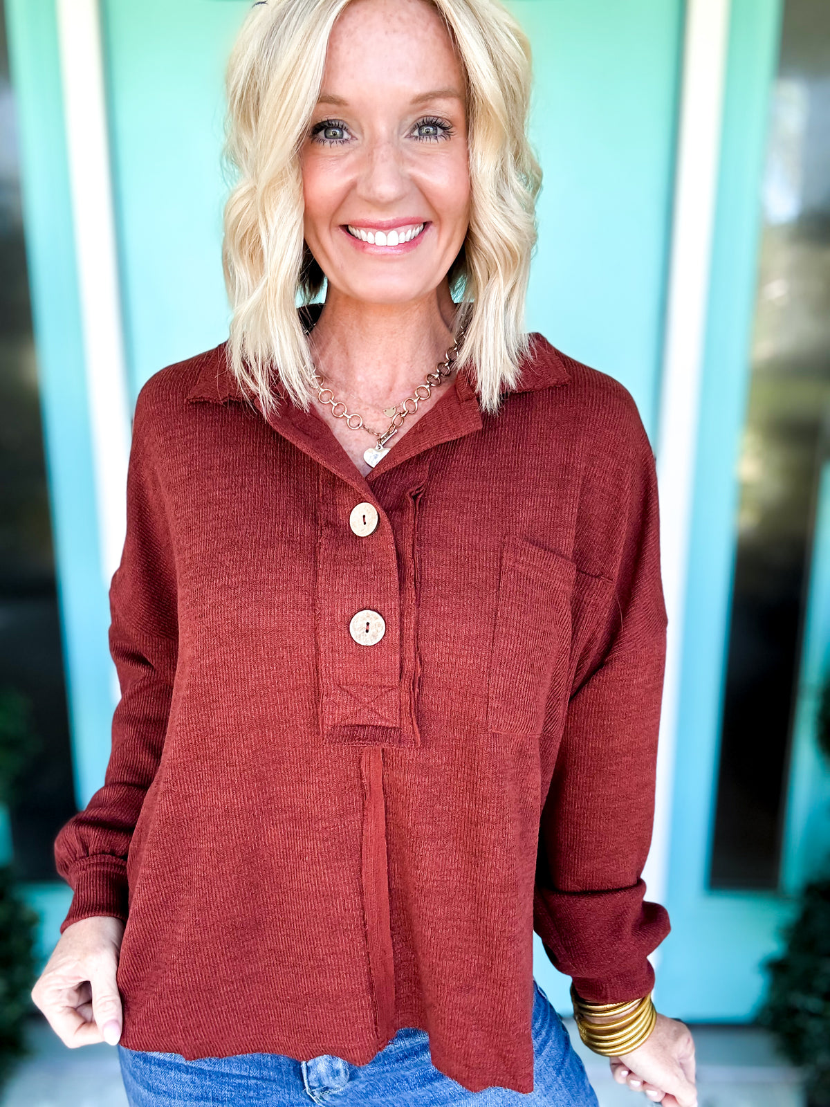 Easy Living Collared Sweater