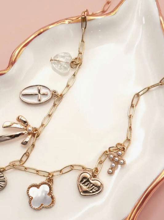 Vintage Charm Heart Necklace