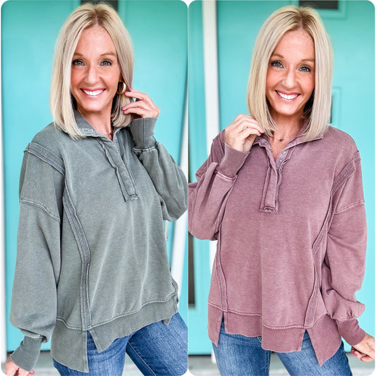 Autumn Haven Henley Pullover