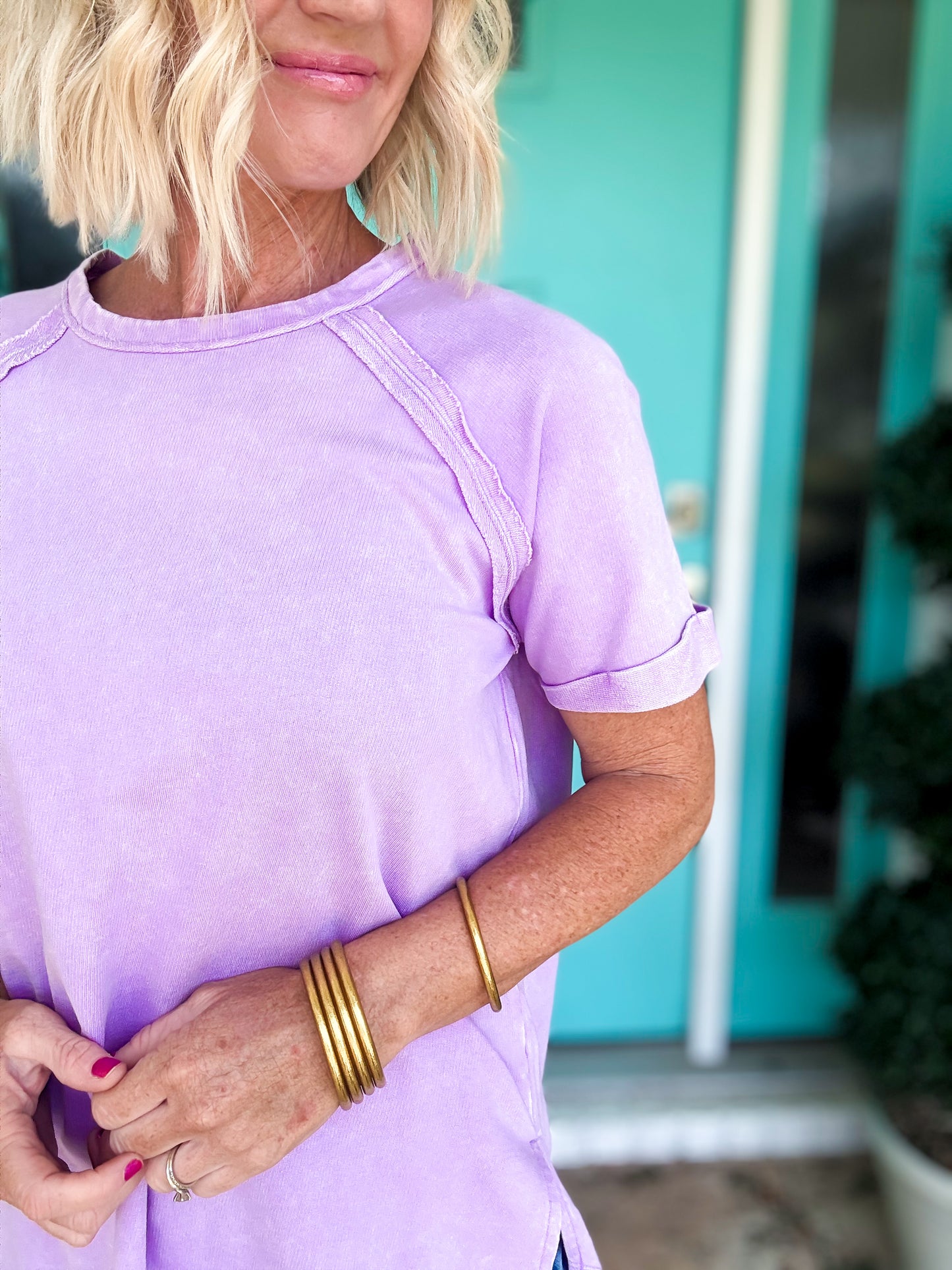 Live In It Curved Hem Tee