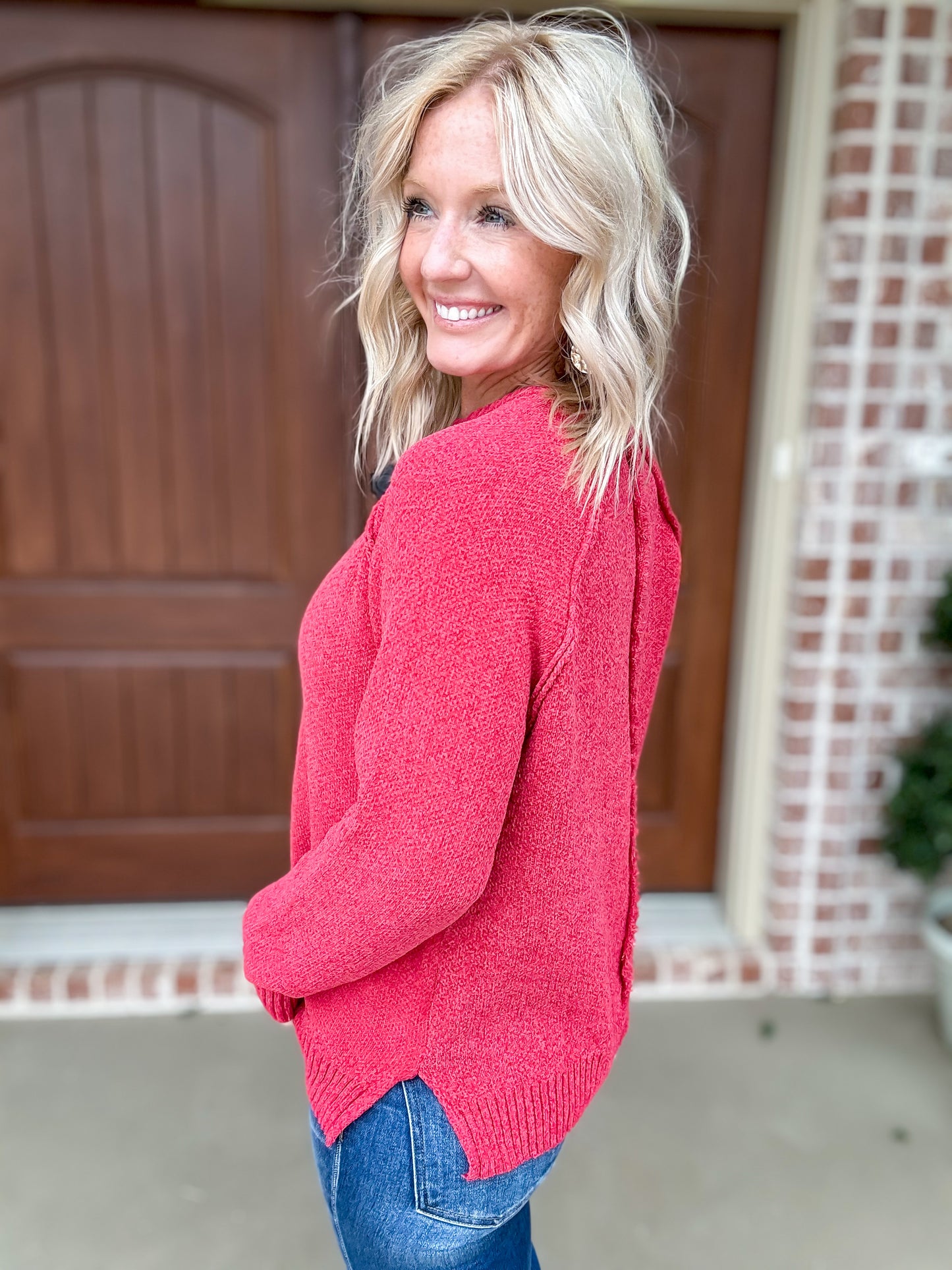 Chelsy Chenille Raglan Sweater