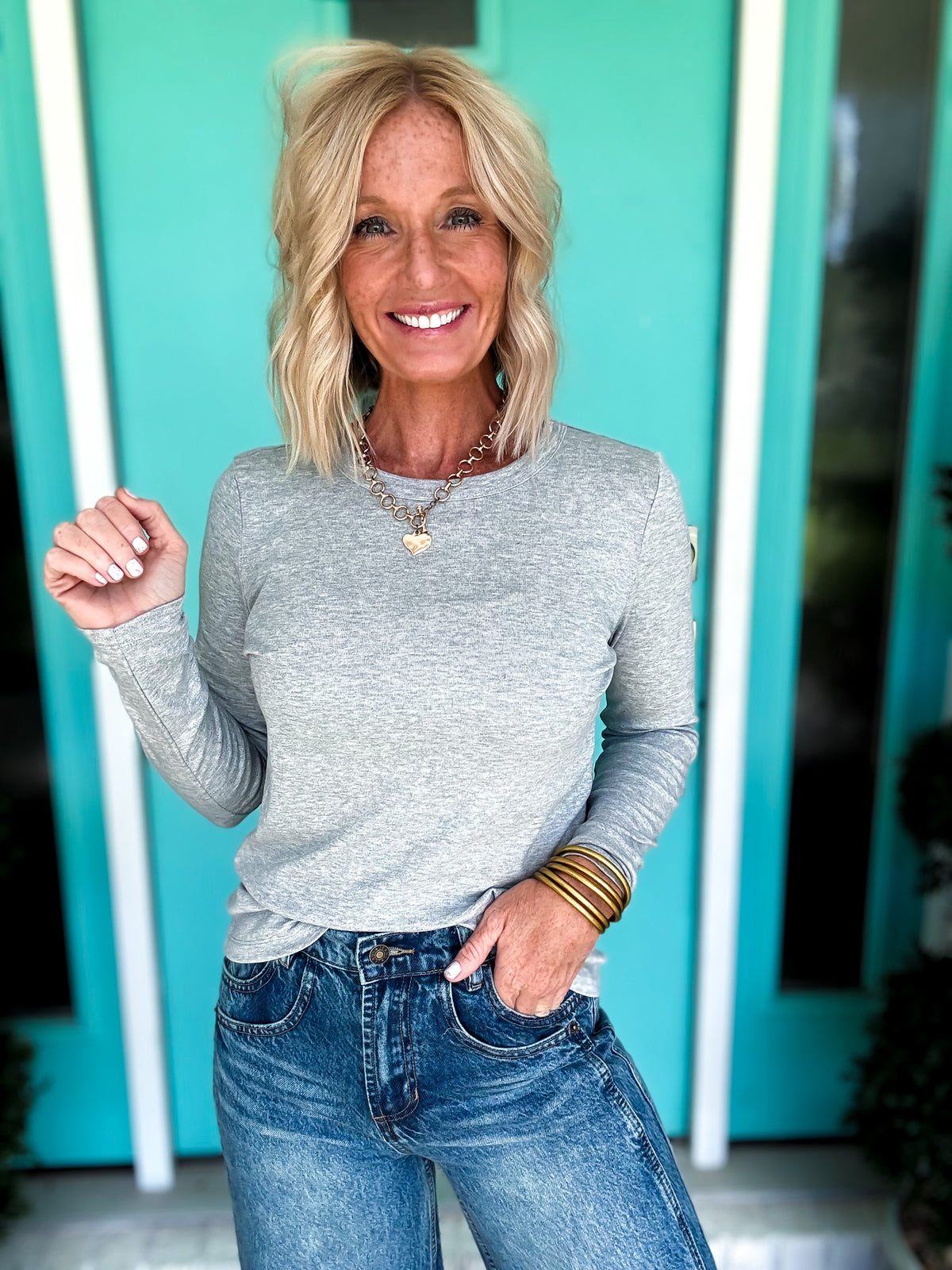 Everyday Basic Crew Neck LS Top