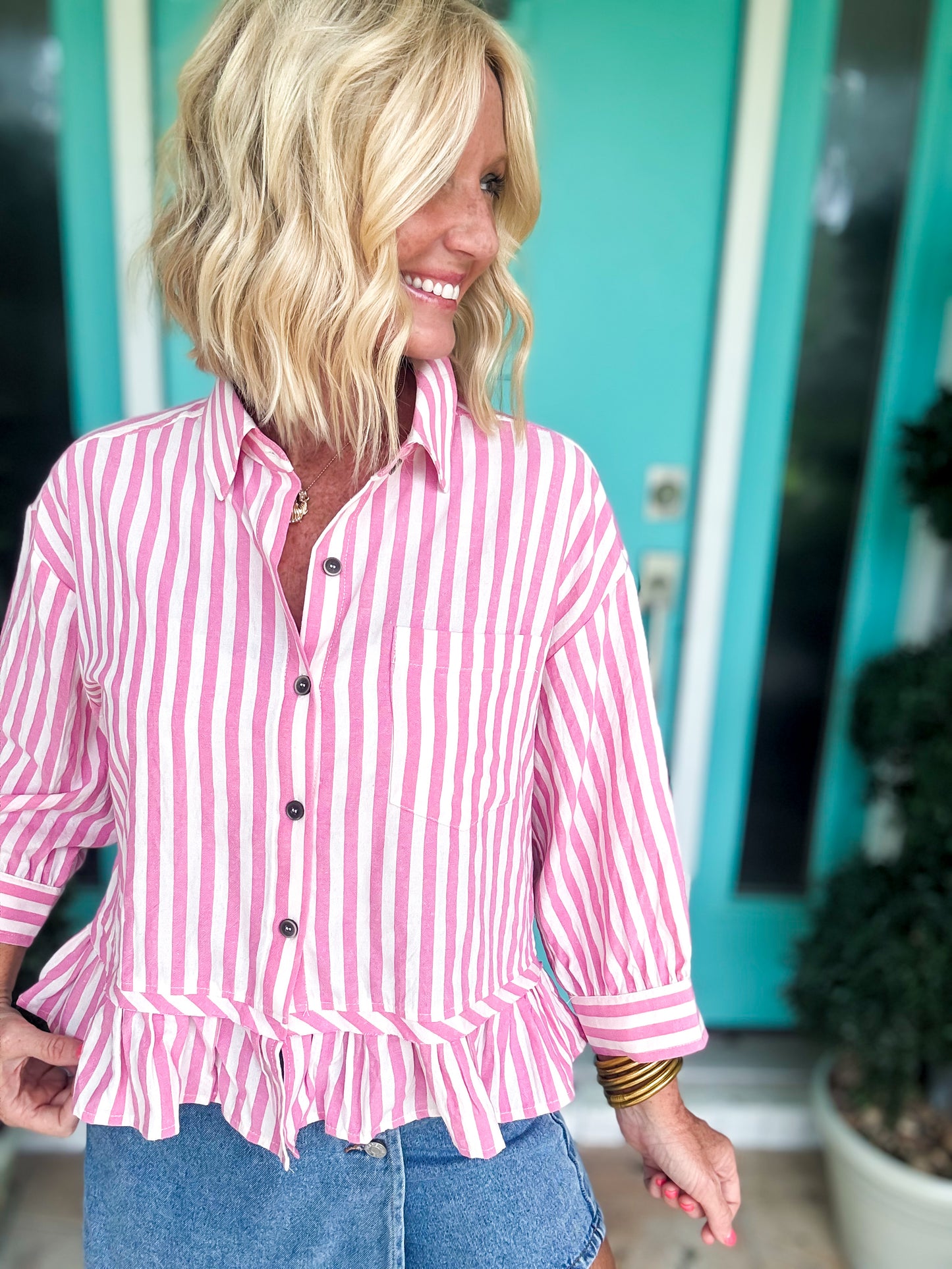 Pinky Ruffles Blouse