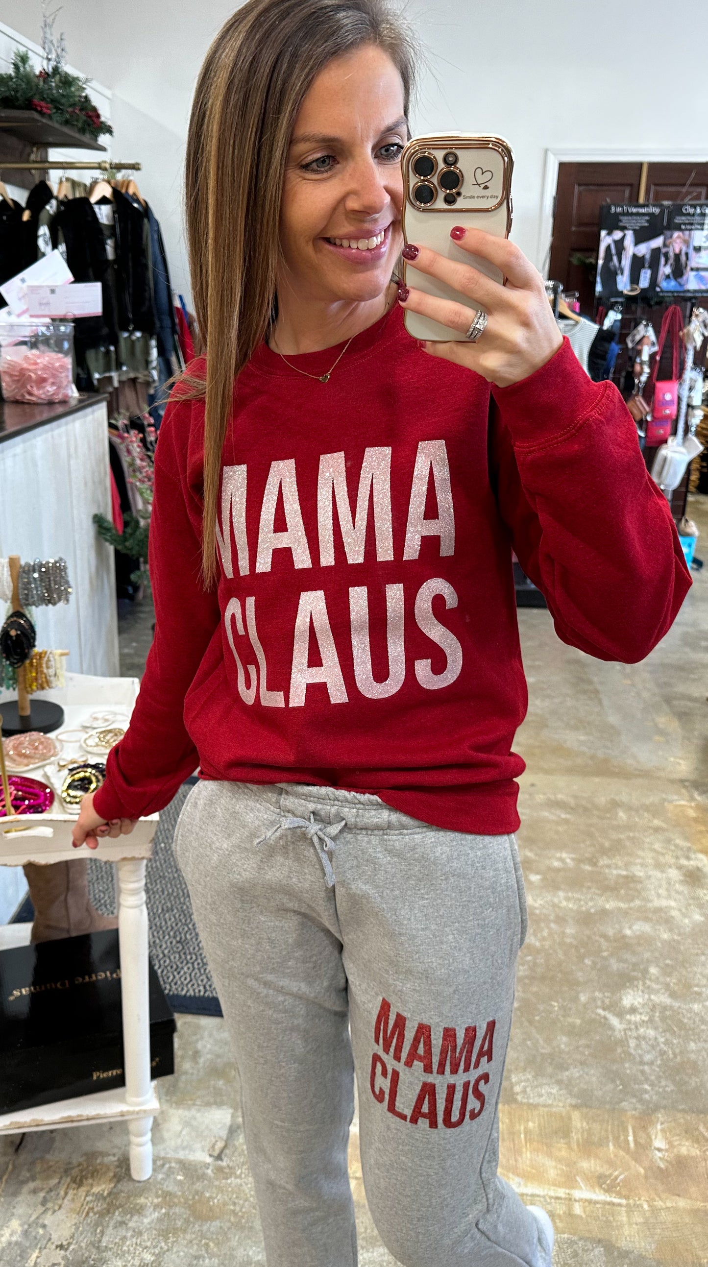 MAMA Claus Glitter Sweatshirt/Joggers Separates