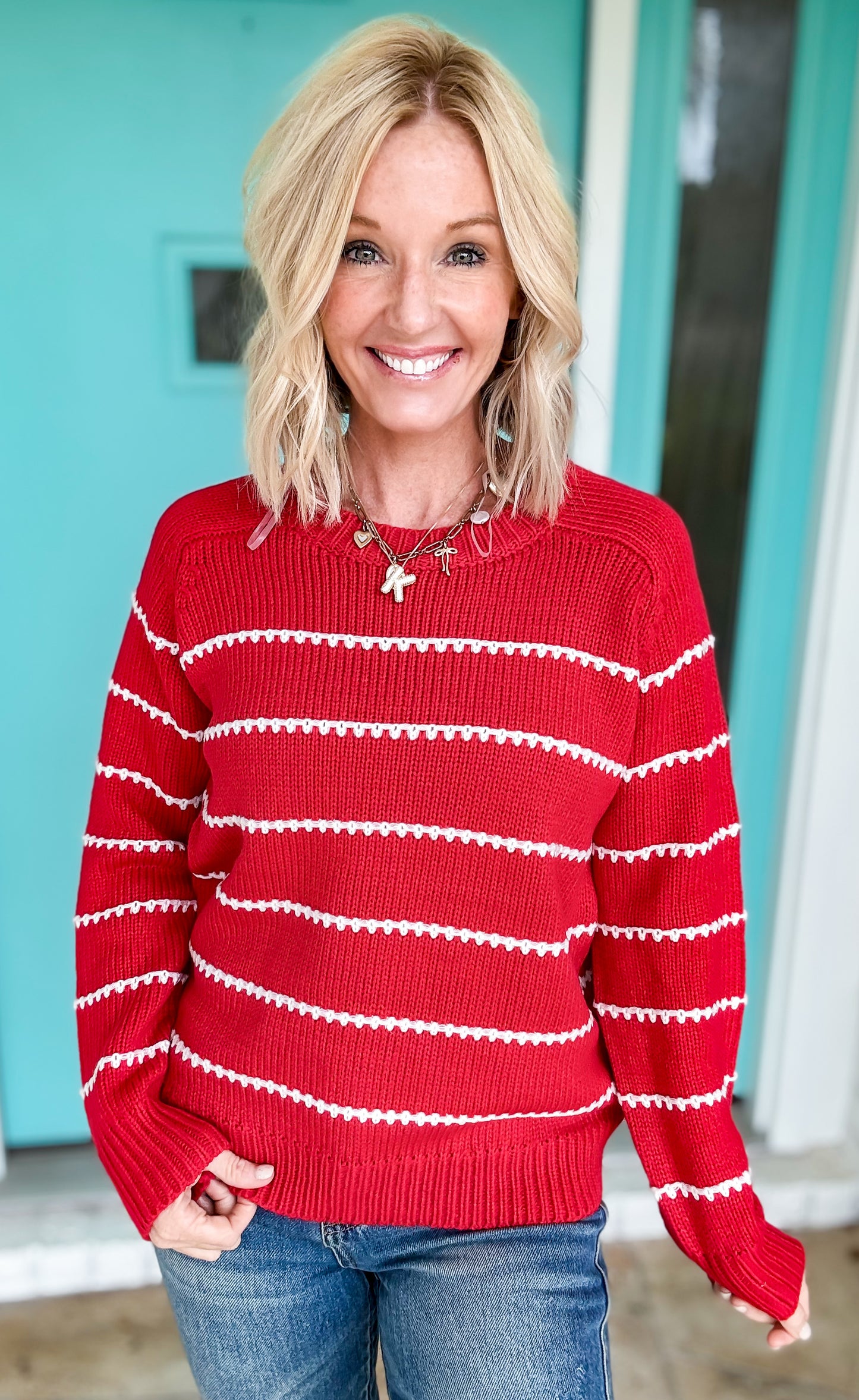 Holiday Check-In Sweater by Staccato