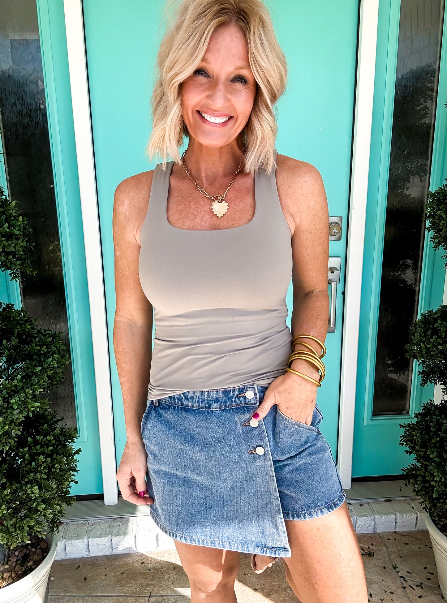 Seamless Square Neck Buttery Tank